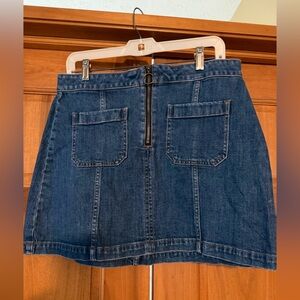 Madewell Blue Denim Mini Skirt with Pockets